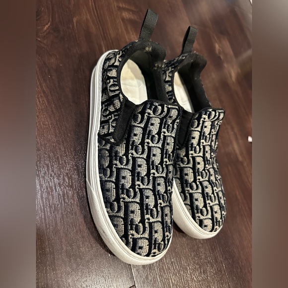 CHRISTIAN DIOR Velvet Oblique Solar Womens Slip On Sneakers, Size 39,  Deep Blue - Picture 3 of 7